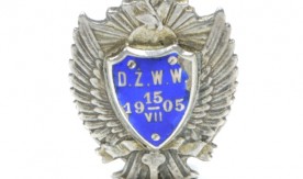 Znaczek Drogi Żelaznej Warszawsko-Wiedeńskiej, srebro 1905